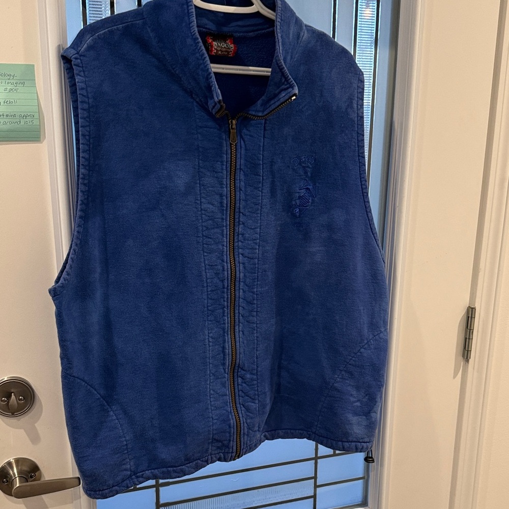 Vintage Dagoli Blue Fleece Vest with Zipper